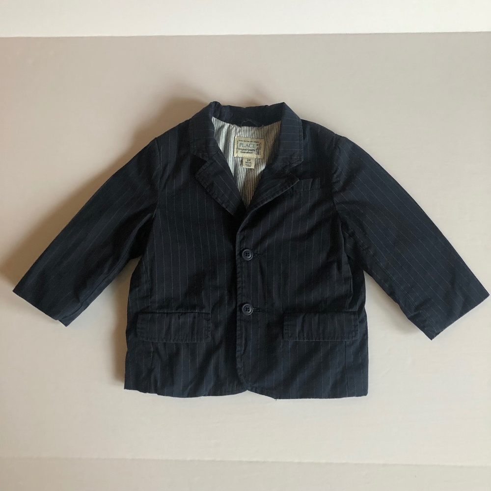 Childrens Place Navy Blue Pin-Striped Blazer